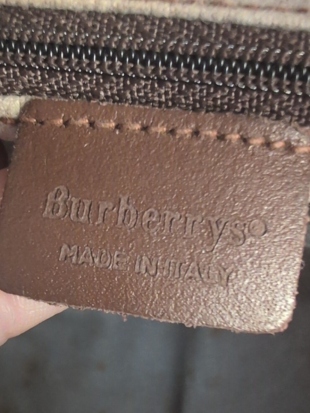 Burberry Vintage Nova Haymarket Check Print Woven Pattern Leather Trim - Picture 13 of 16